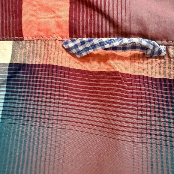 Desigual Mens Plaid Button Down Contrast Cuff Slim Fit Large - Picture 8 of 13